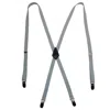 Ctm Women's Elastic Clip-end 1/2 Inch Skinny Urban Suspenders In Grey