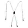 Ctm Women's Elastic Clip-end 1/2 Inch Skinny Urban Suspenders In White