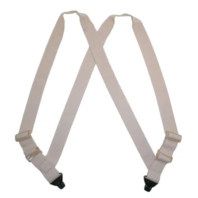 Ctm Women's Elastic Undergarment Side Clip Maternity Suspenders In Beige