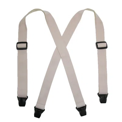 Ctm Women's Elastic Undergarment Tsa Compliant Clip End Suspenders In Beige