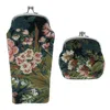 Ctm Women's Floral Print Tapestry Glasses Case And Coin Purse Set In Blue