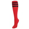 Ctm Women's Julietta Fashion Knee-high Striped Socks (1 Pair) In Red