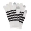 Ctm Women's Knit Color Block Touchscreen Compatible Winter Gloves In Multi