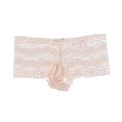 Ctm Women's Lace Cheeky Underwear In Brown