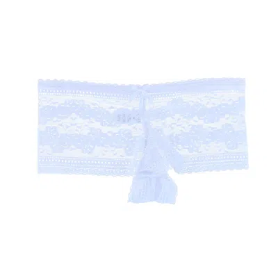Ctm Women's Lace Cheeky Underwear In White