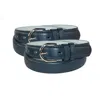 Ctm Women's Leather 1 1/8 Inch Dress Belt (pack Of 2) In Blue