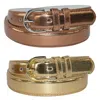 Ctm Women's Leather Metallic Dress Belt (pack Of 2 Colors) In Multi