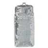 Ctm Women's Mesh Cigarette Case With Lighter Pocket And Kiss Lock Closure In Silver