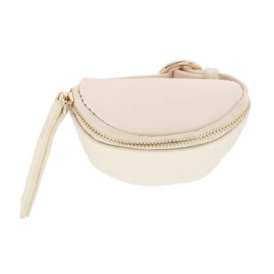 Ctm Women's Mini Wrist Pouch Wallet In White
