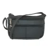 Ctm Women's Multi Pocket Adjustable Shoulder Bag Cross Body In Black