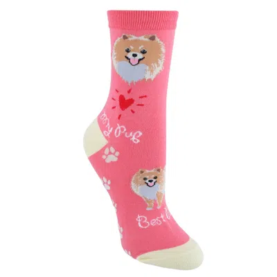 Ctm Women's My Pup Crew Novelty Socks In Multi
