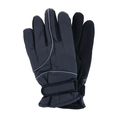 Ctm Women's One Size Microfiber Winter Ski Gloves In Grey