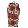 Ctm Women's Poppy Print Tapestry Glasses Case In Red