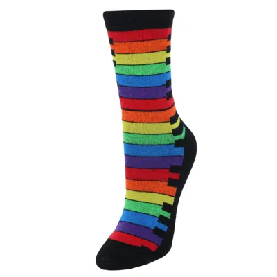 Ctm Women's Rainbow Keys Pride Novelty Socks (1 Pair) In Multi