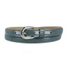 Ctm Women's Skinny Dress Belt In Grey