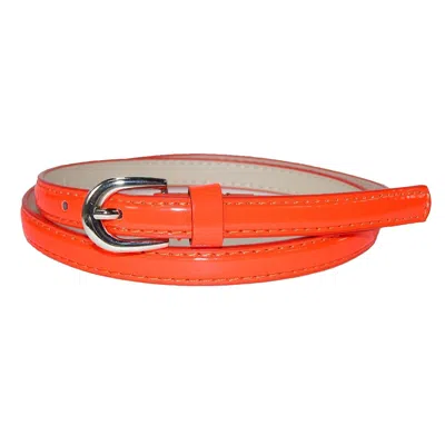 Ctm Women's Skinny Dress Belt In Orange