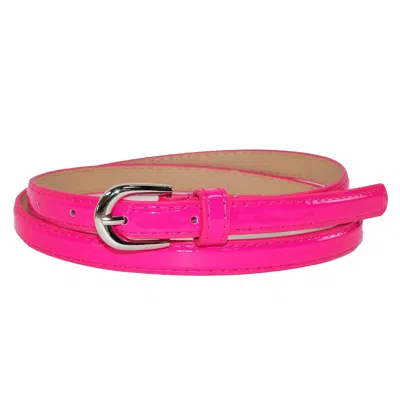 Ctm Women's Skinny Dress Belt In Pink