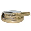 Ctm Women's Skinny Leather Dress Belt In Gold