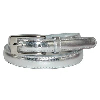 CTM WOMEN'S SKINNY LEATHER DRESS BELT