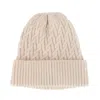 Ctm Women's Solid Braided Knit Winter Beanie Hat In Multi