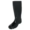 Ctm Women's Solid Color Water Resistant Rain Boots In Black