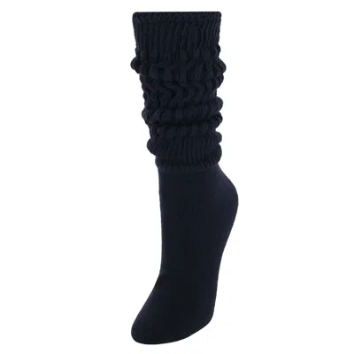 Ctm Women's Super Soft Heavy Slouch Socks (1 Pair) In Black