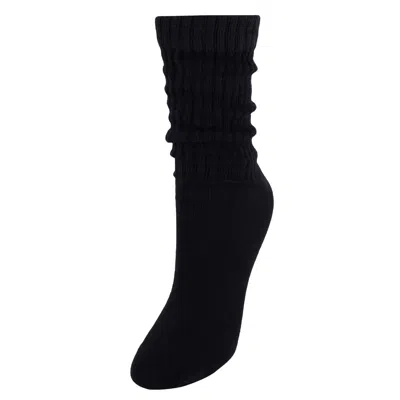Ctm Women's Super Soft Slouch Socks (1 Pair) In Black