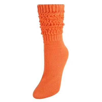 Ctm Women's Super Soft Slouch Socks (1 Pair) In Orange