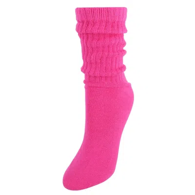 Ctm Women's Super Soft Slouch Socks (1 Pair) In Pink