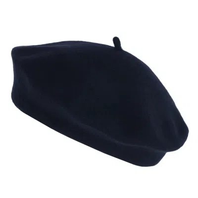 Ctm Women's Wool Sustainable Anti-pill Beret In Black