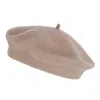 Ctm Women's Wool Sustainable Anti-pill Beret In Brown