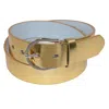 Ctm Womens Basic Bridle Belt In Gold
