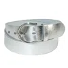 Ctm Womens Basic Bridle Belt In Silver
