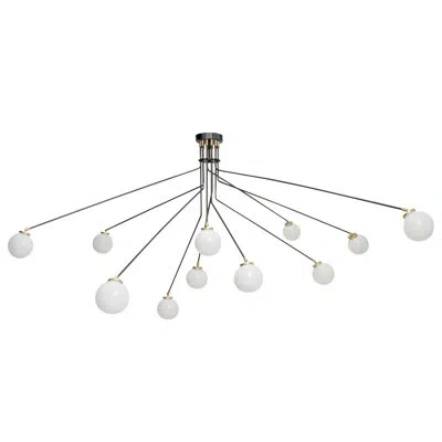 Cto Lighting Array Chandelier Large In Bronze,satin Brass;bronze,satin Brass