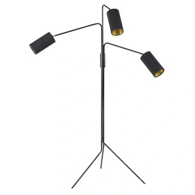 Cto Lighting Array Cotton Floor Lamp In Bronze;satin Brass