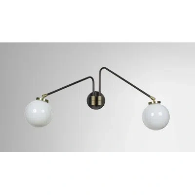 Cto Lighting Array Twin Wall Sconces In Colorful Glass;bronze,satin Brass
