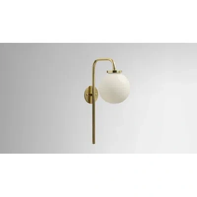 Cto Lighting Big Bulb Opal Wall Sconces In Polished Brass
