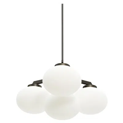 Pre-owned Cto Lighting Dark Bronze Small Cloudesley Pendant Lamp By  In Gold