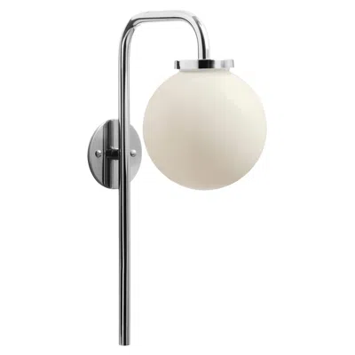Pre-owned Cto Lighting Polished Nickel Opal Big Bulb Wall Lamp By  In Transparent