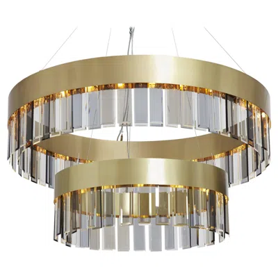 Pre-owned Cto Lighting Solaris Twin Pendant By  In Brown