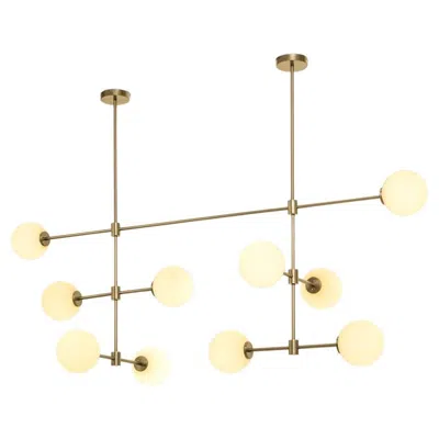Pre-owned Cto Lighting Trevi Multi Arm 10 Pendant By  In White