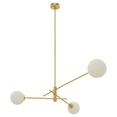 Pre-owned Cto Lighting Trevi Three Pendant By  In Sand