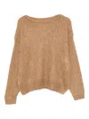 C.t.plage Boat-neck Sweater In Brown