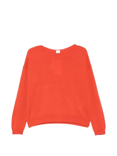 C.t.plage Boat-neck Cashmere Sweater In Orange