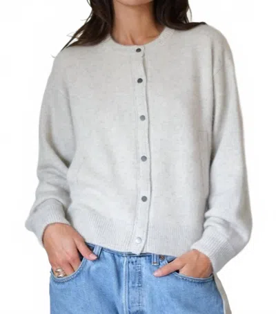 C.t.plage Bomber Cardigan In Light Grey In Gray