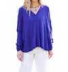 C.t.plage Button Front Cardigan In Blue In Blue