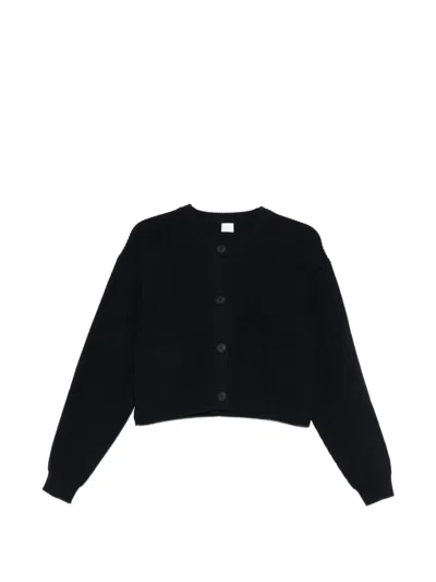 C.t.plage Button Knit Cardigan In Black