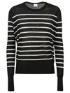 C.t.plage Wool Striped Sweater In Black