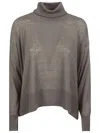 C.t.plage Cashmere High-neck Sweater In Beige