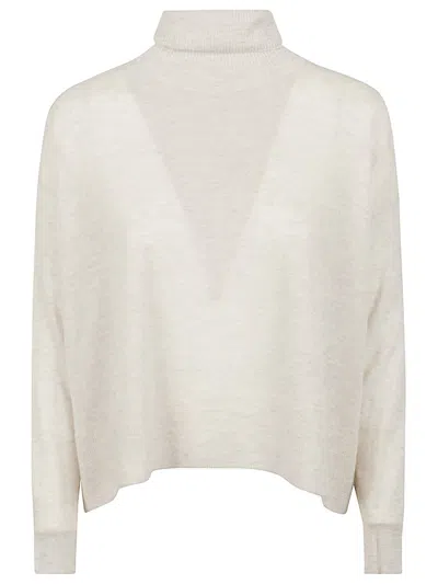 C.t.plage Cashmere High-neck Sweater In Grey